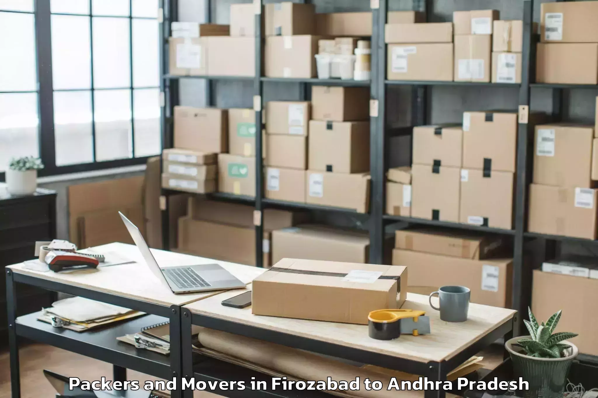 Quality Firozabad to Akasahebpeta Packers And Movers